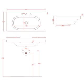 Раковина ArtCeram Blend BLL005 01 50 nero/bi*1 черно-белая 91.5 см